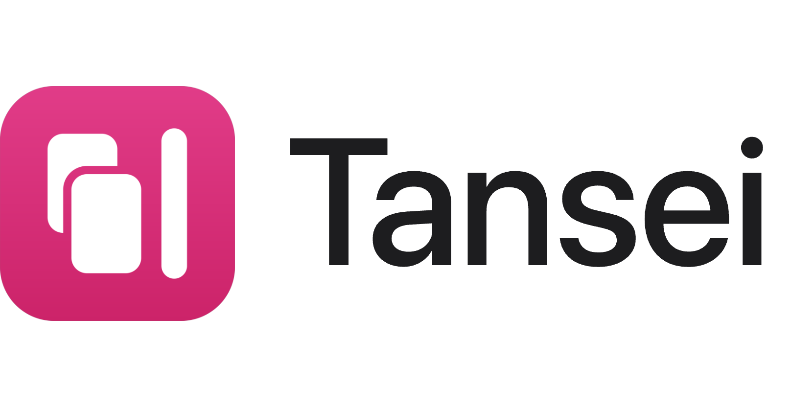 Tansei logo, dark wordmark for light backgrounds